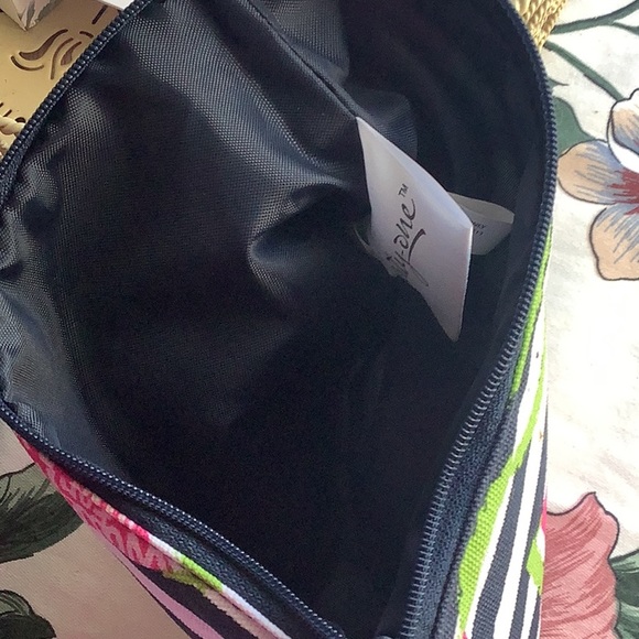 Cosmetic bag by ThirtyOne NWOT watermelon detail. Zipper compartment pin… - Picture 5 of 7